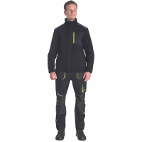 EMERTON STR fleece jacket black/yell 