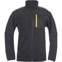 EMERTON STR fleece jacket black/yell 