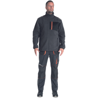 EMERTON STR fleece jacket grey/orange 