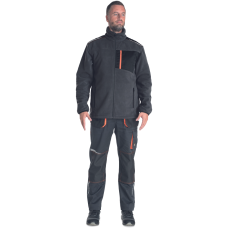 EMERTON STR fleece jacket grey/orange 