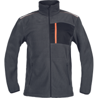 EMERTON STR fleece jacket grey/orange 