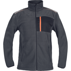 EMERTON STR fleece jacket grey/orange 