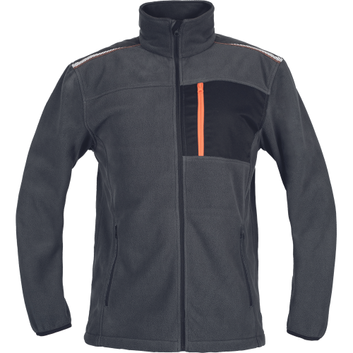 EMERTON STR fleece jacket grey/orange 