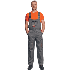 DESMAN nohavice náprs. sivá/oranžová