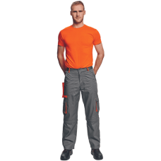 DESMAN nohavice 2v1 sivá/oranžová