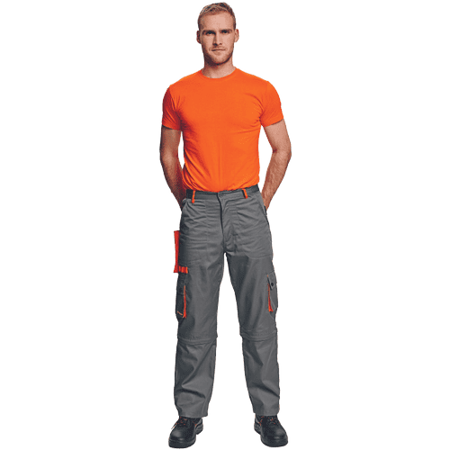DESMAN nohavice 2v1 sivá/oranžová