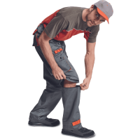 DESMAN trousers 2in1 grey/orange