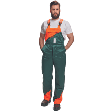 PLUTO saw cut proof bibpant green 