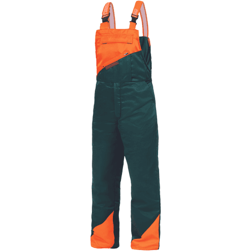 PLUTO saw cut proof bibpant green 