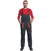 EMERTON FLANNEL nohavice s náprsenkou čierna