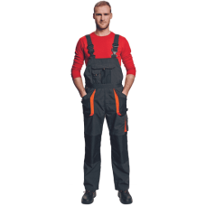 EMERTON FLANNEL nohavice s náprsenkou čierna