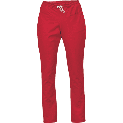 Zdravotnícke nohavice dámske červené