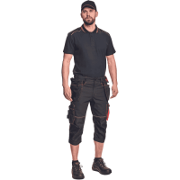 KNOXFIELD 320 3/4 pants anthracit/red