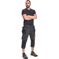 KNOXFIELD 320 3/4 pants anthra/yellow