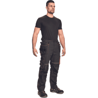 KNOXFIELD 320 nohavice antracit/oranž