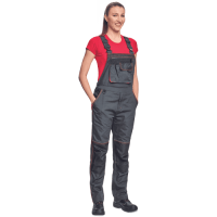 KNOXFIELD LADY bibpant anthracite/red