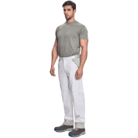 MONTROSE nohavice biela/sivá