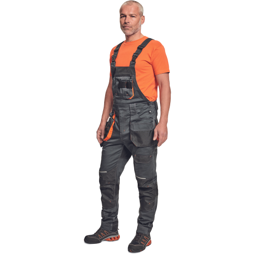 EMERTON PLUS PB bibpants anthr/orange 