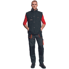 EMERTON WINTER vesta čierna-oranžová