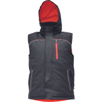 KNOXFIELD revers.vest anthracite/red