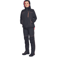 KNOXFIELD LADY revers.vest anthr/red