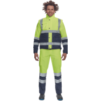 HELLIN HV vesta žltá/tmavo modrá