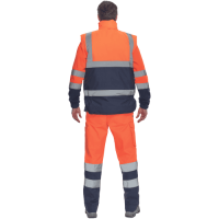 HELLIN HV vesta oranžová/tm.modrá