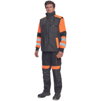 MAX VIVO vesta čierna/oranžová