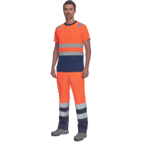 MONZON HV T-shirt orange/navy