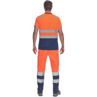 MONZON HV T-shirt orange/navy