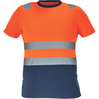 MONZON HV T-shirt orange/navy