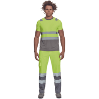 MONZON HV T-shirt yellow/grey