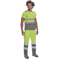 MONZON HV T-shirt yellow/grey