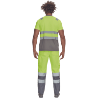 MONZON HV T-shirt yellow/grey