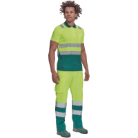 CADIZ HV polokošeľa žltá/zelená