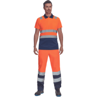 CADIZ HV polokošeľa oranžová/tmavo modrá