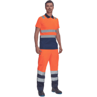 CADIZ HV polokošeľa oranžová/tmavo modrá