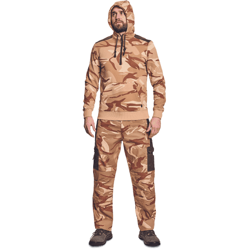 CRAMBE hoodie beige camouflage