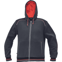 KNOXFIELD hoodie anthracite/red