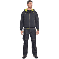 KNOXFIELD mikina s kap antracit/žltá