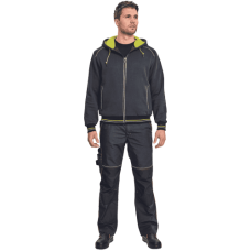 KNOXFIELD mikina s kap antracit/žltá