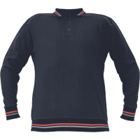 KNOXFIELD polo sweatshirt anthra/red