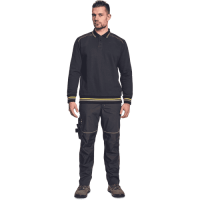 KNOXFIELD polo sweatshirt anthr/yell