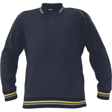 KNOXFIELD polo mikina antracit/žltá