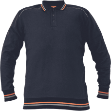 KNOXFIELD polo sweatshirt anth/orange