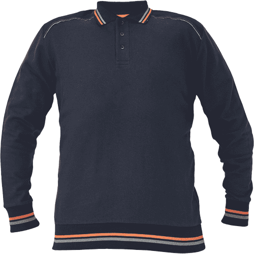 KNOXFIELD polo sweatshirt anth/orange