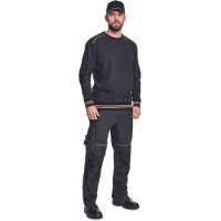 KNOXFIELD sweatshirt anthrac/orange