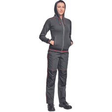 KNOXFIELD LADY mikina kap. antr/červ.