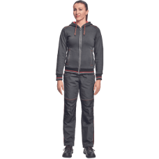 KNOXFIELD LADY mikina kap. antr/červ.