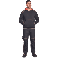 KNOXFIELD kangaroo sweatshir ant/red